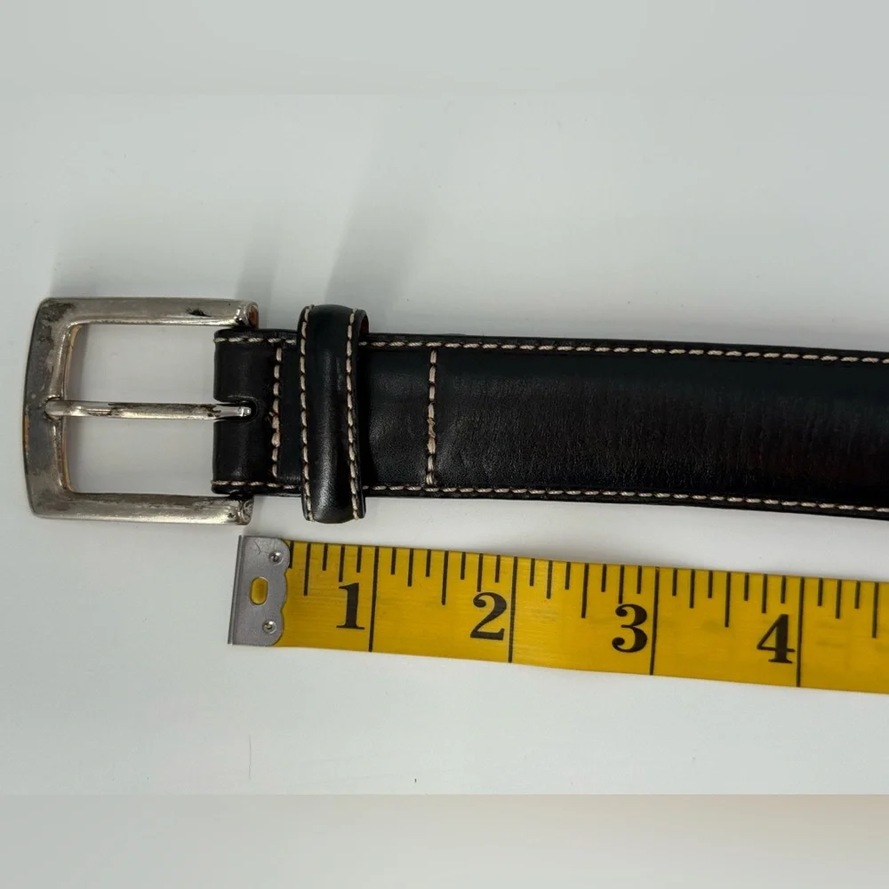 Grant Thomas Black Leather Men’s Contemporary‎ Belt 38